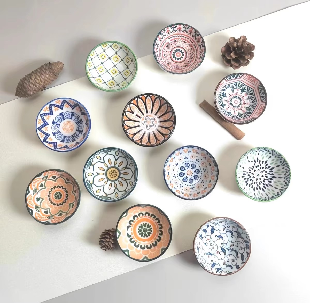 Decorative Pattern Ceramic Bowl Collection