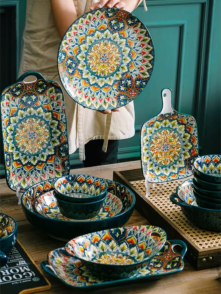 Bohemian Style Ceramic Tableware Collection