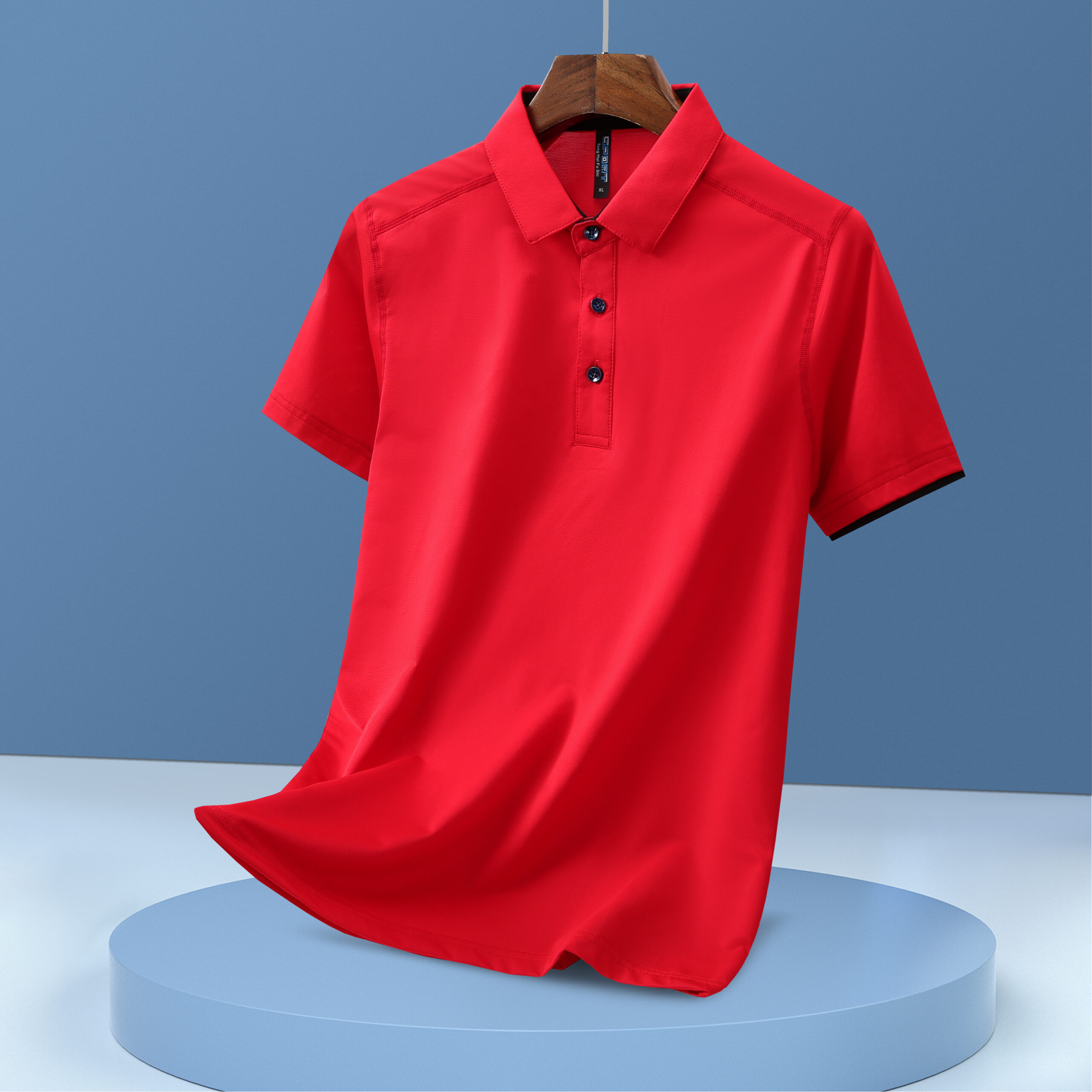 No.9309 Classic Short Sleeve Polo Shirt-Red