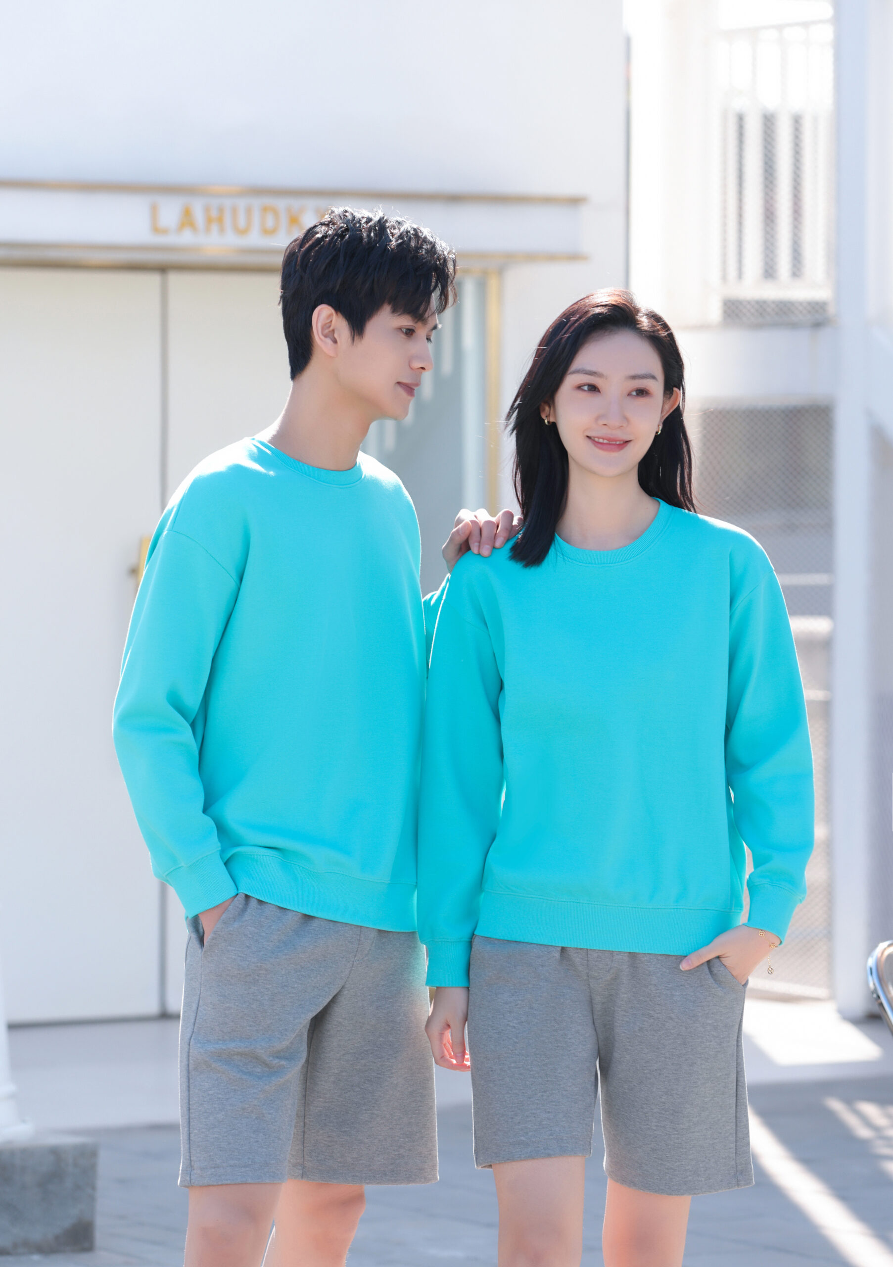 Casual Unisex Cotton Sweatshirt Set